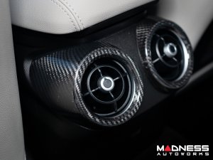 Alfa Romeo Giulia Interior Rear Air Vent Trim - Carbon Fiber - Feroce Carbon Alfa Romeo Giulia Interior Rear Air Vent Trim - Carbon Fiber - Feroce Carbon